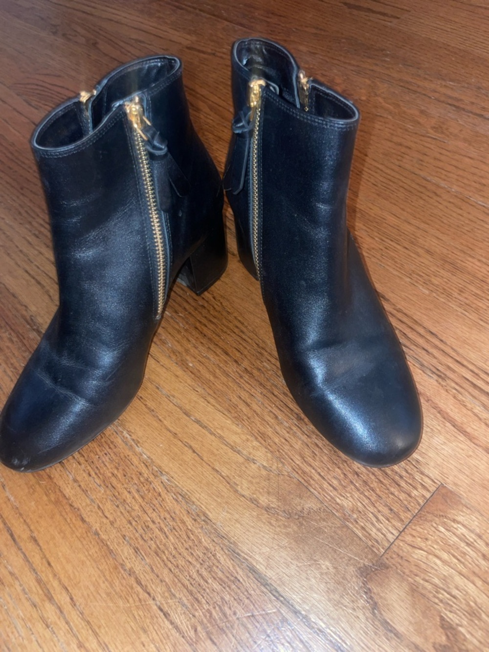 Cole Haan | Black Grand Side Zippers Ankle Leather Booties Boots 6.5B MSRP$250